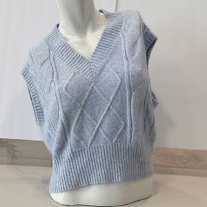 Sincerely Jules Soft Blue V-Neck Sweater Vest